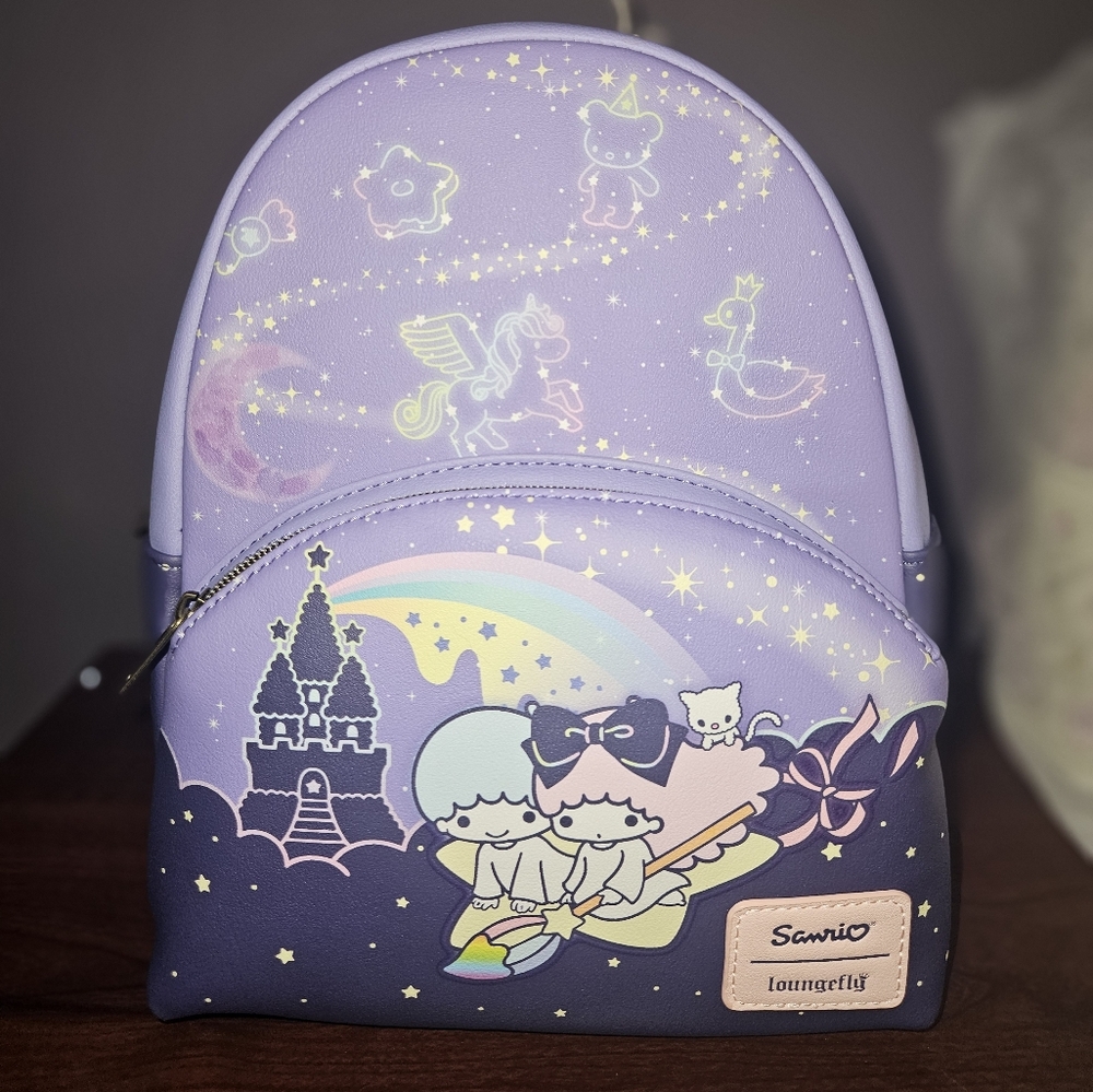 Loungefly Sanrio Little Twin Stars Sky Ride Mini Backpack New With Tags ⭐️✨️💜